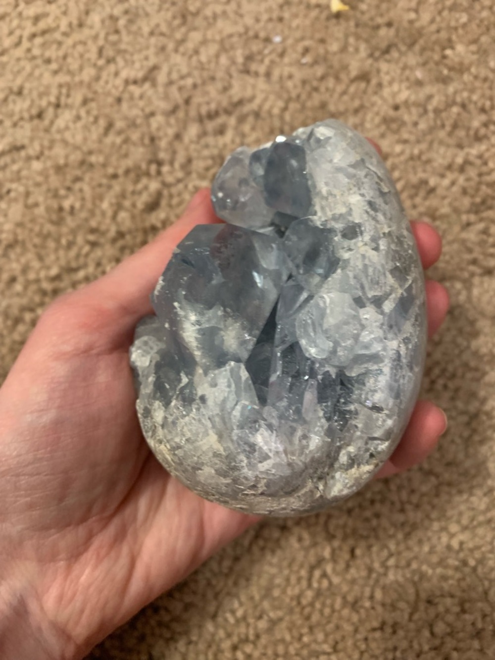 Blue calcedony Egg